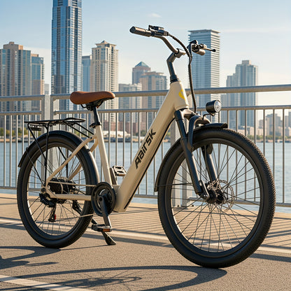Aairsk 60.96cm Electric Bicycle for Adults, 7-Speed Ebike with 36V 13AH Replaceable Built-in Battery & 250W Motor, Full Suspension Electric Mountain Bike, 25 Km/h And 80km Range E-bike for Urban Commuters