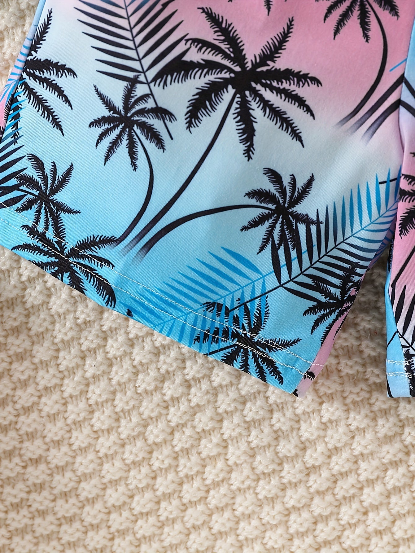 Boy's Coconut Trees Casual Outfit Round Neck Tank Top & Shorts Comfortable Breathable For Summer Kids Clothes Sets, Ideal For Daily & Outdoor Wear