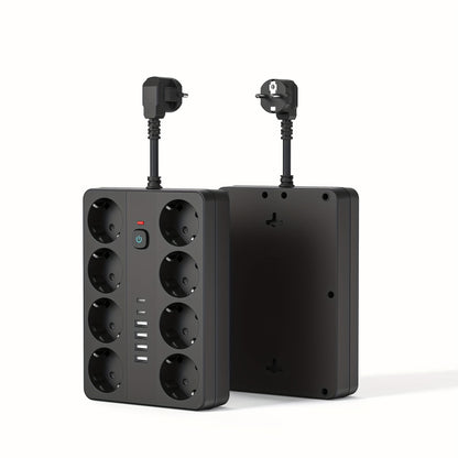 1pc Surge Protector Power Strip - 8 AC Outlets, 4 USB-A & 2 USB-C Ports, Overload Protection, Compact Design for Home, Office, Travel, Dorm Room Use, Office Power Supply, Modern Outlet Design, Surge Protection Device