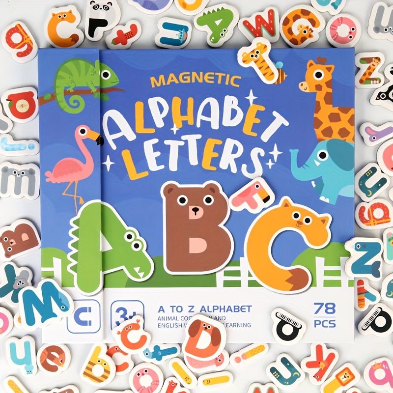 Magnetic Alphabet Puzzle Book: Colorful ABC Learning Set for Preschoolers, Fridge Magnets for Ages 3-5. Flashcards