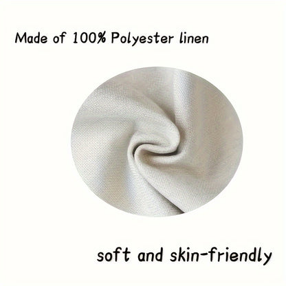 4-Pack Woven Linen Throw Pillow Covers, Abstract Kandinsky Cat Design, Industrial Style Zippered Cushion Cases for Sofa, Bedroom, Car, Office Decor - Machine Washable