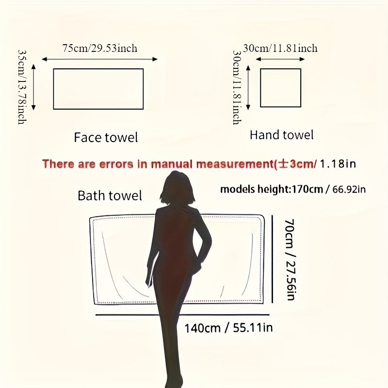 8pcs Set of Lint-Free, Super Absorbent And Super Soft Five-Star Hotel Standard Two-Color Striped Bath Towel Set, Including 2 Large Bath Towels, 2 Large Face Towels And 4 Hand Towels - Quick Drying | with Hanging Loop | Light