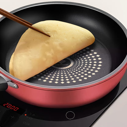 2pcs covered frying pan set, multifunctional and dual-use, smoke-free, suitable for kitchen pancakes, stir frying, etc