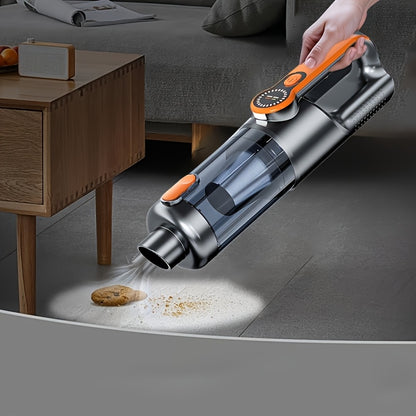 Car Handheld Wireless Vacuum Cleaner, Strong Suction, Portable Vacuum Cleaner, USB Rechargeable with LED Light, Suitable for Cars, Pets, Hair, Beds, Home