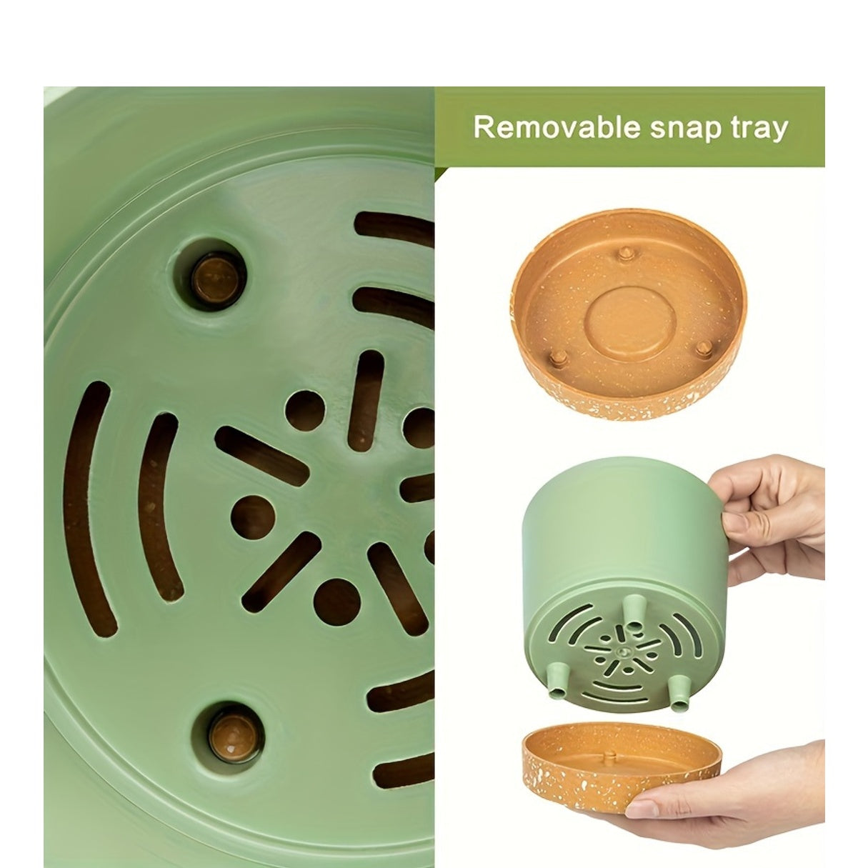 4pcs, 12.7 cm Flower Pots, Indoor Plant Pots with Drainage Holes and Removable Base, Saucer Style Modern Decoration for Outdoor Garden Planters