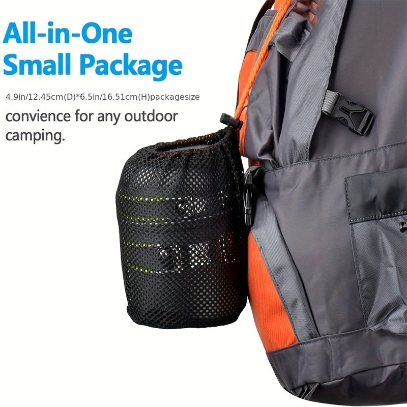 Camping Cookware Mess Kit 1-2 Person, Portable Pan Set, Fork Spoon Kit For Backpacking, Hiking, Picnic And Camping