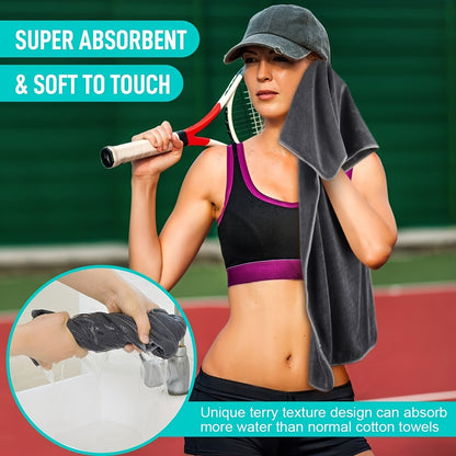 4pcs Microfiber Gym Towels for Men & Women - Quick Dry, Super Absorbent Sports Towel Set for Fitness, Yoga, Golf, Camping - Perfect Gift Idea, Best for Christmas, Perfect for Thanksgiving