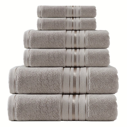 6pcs high-end j hotel bath towel set, 2 square towels, 2 towels, 2 bath towels, soft and skin-friendly, highly absorbent, suitable for bathrooms, hotels, and spas