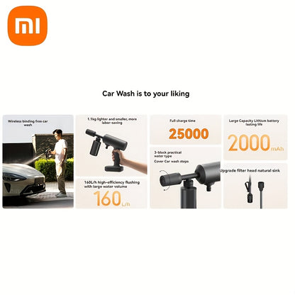 Xiaomi Wireless Car Washer 2 (Mi Smart Water Washer) - Portable, 250ml High-Flow System, 1.1kg Lightweight for Car,, Window, Garden Cleaning, -Controlled (Compatible with Xiaomi Ecosystem)