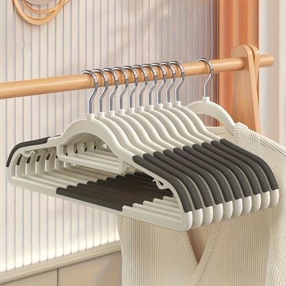 LDQ- 40pcs Set Non-slip Plastic Hangers + Stainless Steel Clips, Strong and Durable, 360° Heavy-Duty Rotating Hook Hanger, Four Seasons Home Clothes Drying and Storage and Organization, Suitable for Bedroom, Bathroom, Hom, R
