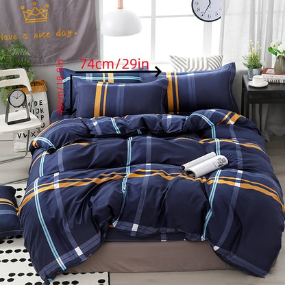 4pcs New Comfortable Breathable Four-Piece Bedding Set (2 Pillowcases, One Quilt Cover, One Bed Sheet) True Love Forever
