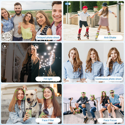 Flyfrost 4K 60FPS HD Camcorder with External Mic, 6D Stabilization & WIFI FPV Drone-like Camera, 48MP Photo/Video, 7.62cm Touch Screen, Auto Focus, 80° Lens, Remote Control, Compatible with PC/Mobile for Vlogging, YouTube Re