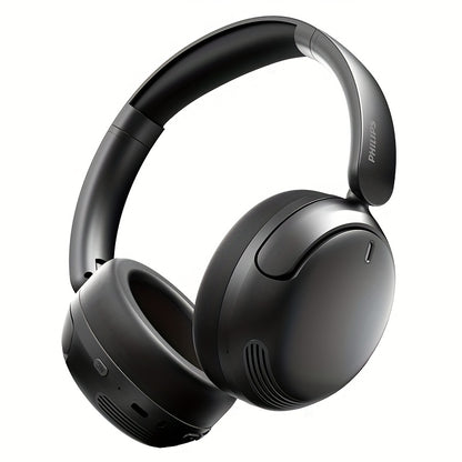 For Philips Wireless Over-Ear Headphones with ANC Noise Cancelling, 35-Hour Playtime, Foldable & Lightweight BT 5.4, USB-C Charging, High-Resolution Audio, Microphone, Heavy Bass - Ideal For Travel, Office, Mobile Phone, Comp