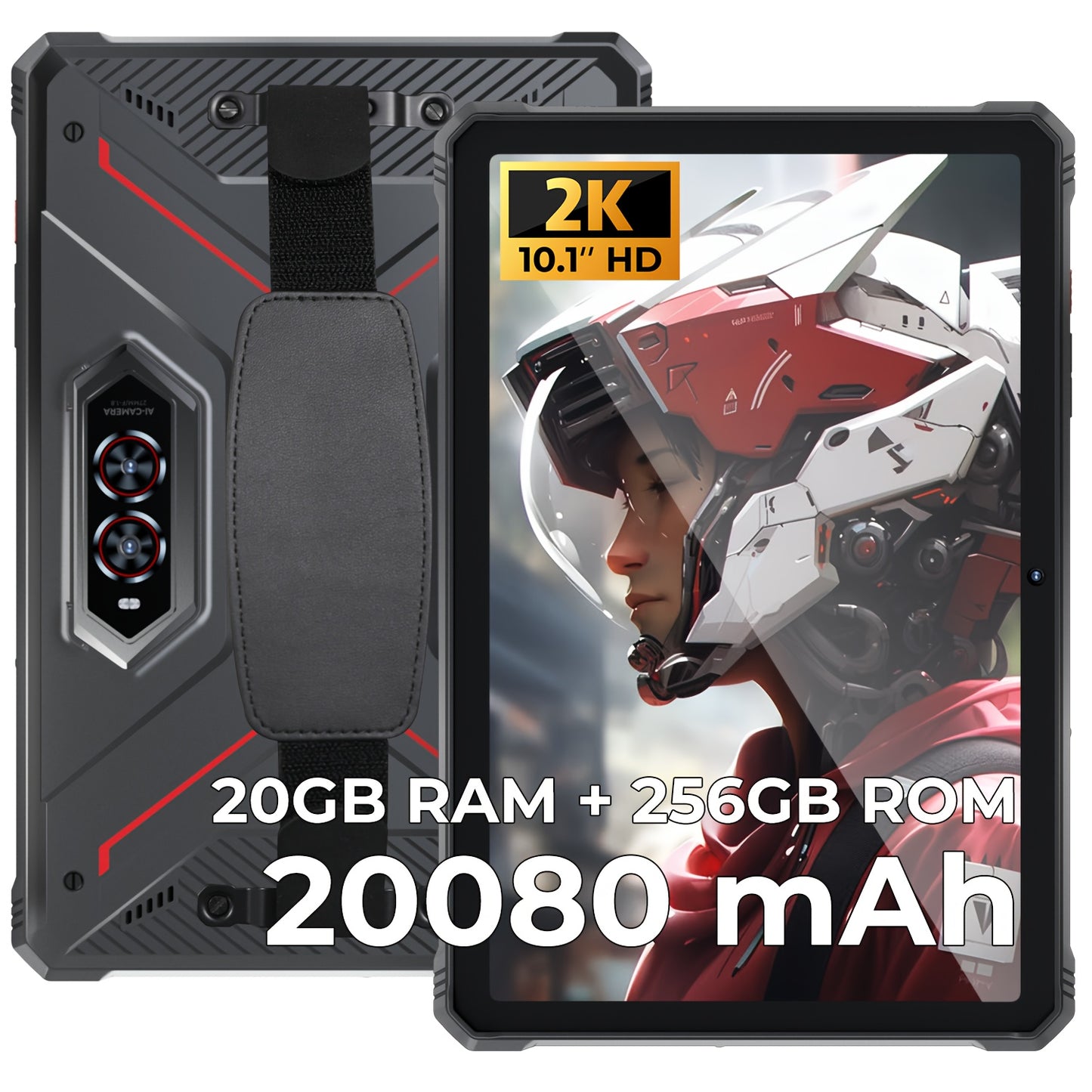 HOTWAV R9 Pro 11inch 2K FHD+Display Tablet, Android 14, 20080mAh 20GB (6GB+14GB Expandable)+256GB (2TB TF) Outdoor Tablet, 64MP Rear Main Camera, 16MP Front Camera, Octa-core/Dual SIM 4G, IP6X &amp; IPX8 High Quality Tablet, Dual