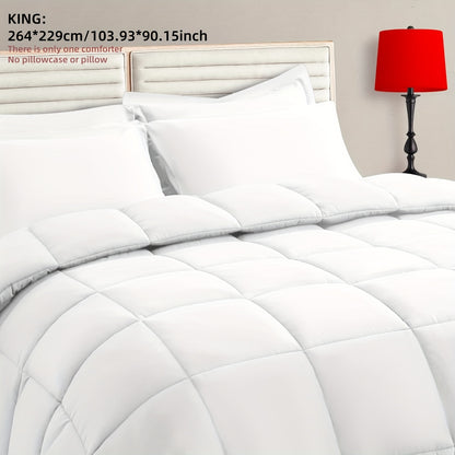 Cozy French-Style Plaid Quilted Comforter - Soft, Warm & Machine Washable for All Seasons