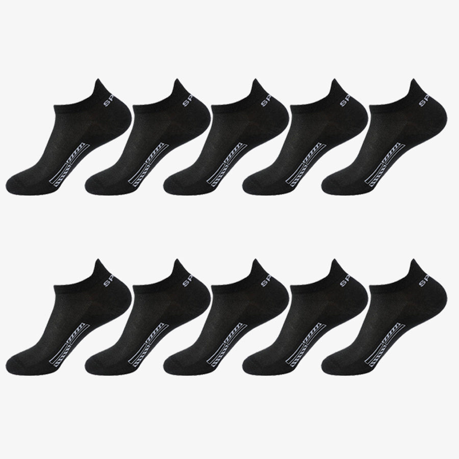 10 Pairs of Unisex No-Show Socks, Combed Cotton Breathable Mesh Casual Athletic Crew, Socks for Work, High Quality Socks for Men, Plus Size Mens Socks, Grippe Socks, Working Socks for Men, Casual Attire, Work Socks, Minimalis