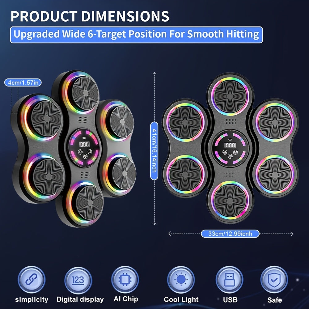 Best Gifts -Music Boxing Machine -9 Speed Modes Musical Music Boxing Machine with Music Boxes with Boxing Glove LED Light Electronic Boxing Machine with 9 Speed Modes And Counting Mode, Birthday Gifts, Boxing Bag, Boxing Punc