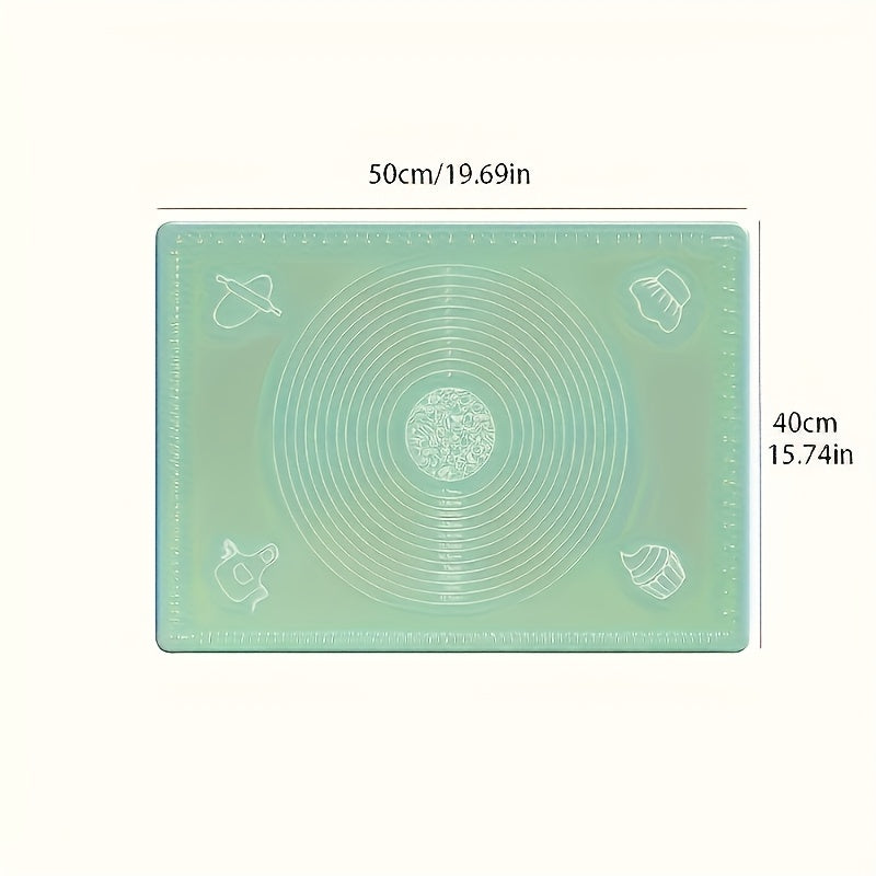 Extra-Thick Silicone Pastry Mat 50.04x39.88cm - BPA-Free, Non-Stick & Slip-Resistant for Baking, Pizza & Cake Dough - Ideal Kitchen Gadget