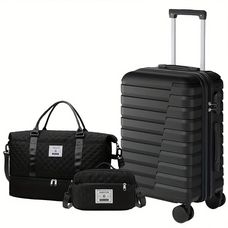 3pcs Set 20inch Travel Suitcase +Travel Bags+Toilet bag New Model Luggage Bag Durable and Suitcases Carry on Luggage, Luggage for Travel, Luggage Set, Luggage for Women, Luggage Set for Women, Expandable Carrier Set, Travel S