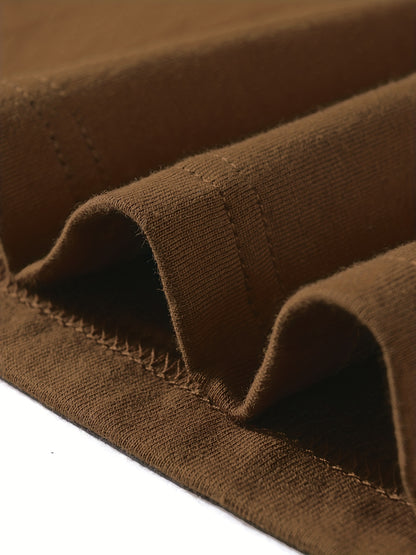 T-shirt infantil de cor sólida, blusa casual de manga curta, t-shirt infantil para o verão.