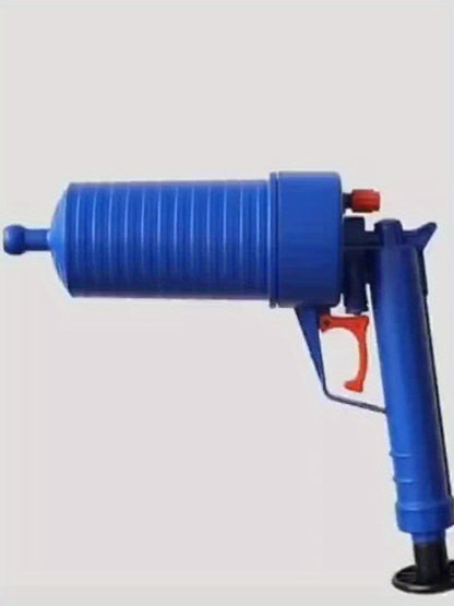 1 Set Toilet Plunger, Drain Clog Remover Tool With 4 Sized Suckers, High Pressure Air Drain Blaster Gun, Tub Drain Cleaner Opener, Sink Plunger For Bathroom Kitchen Bathtub Toilet Floor Drain Clogged