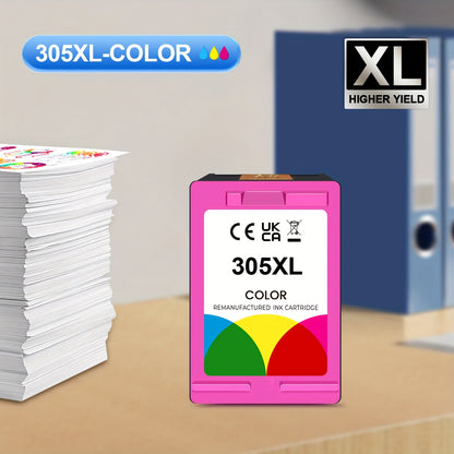 305XL Ink Cartridges Replacement for HP 305 XL, Remanufactured for HP 2700, 2700e, 2752, 2752e, 2742, 2755, 4100, 4100e, 4152, 4155e, 6000, 6055, 6400, 6458, 6458e, Printer, Ink Cartridges For Printers, Printer Supplies, Offi