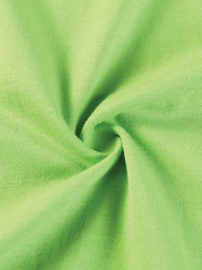 T-shirt infantil de cor sólida, blusa casual de manga curta, t-shirt infantil para o verão.