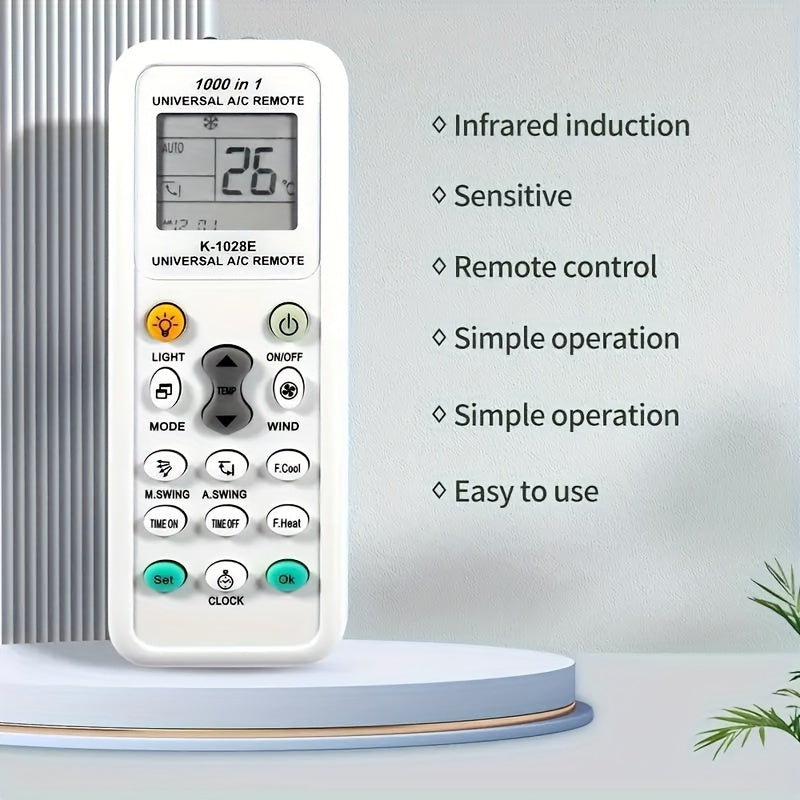 Universal A/C Remote Control - Compatible with Multiple Brands and Models - Easy Temperature Control and Energy Savings, Air Conditioner Remote, Remote Air Condition Control, Air Conditioner Remote Control, Energyefficient Co