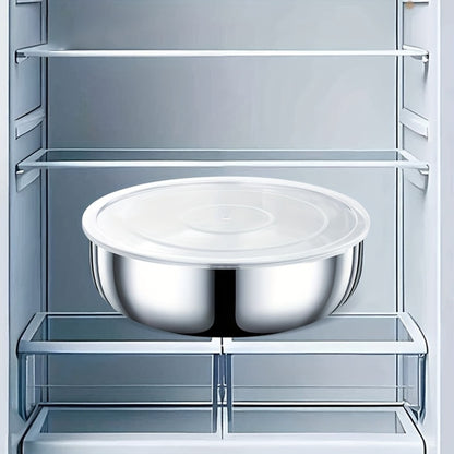 Large Stainless Steel Mixing Bowl with Lid - Rust-Resistant, Deep & Wide for Dough Kneading, Pasta Making, Vegetable Washing, Soups | Modern Kitchen Essential, Kitchen Essentials And Supplies