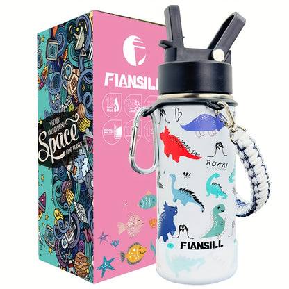 12oz Stainless Steel Vacuum Insulated Water Bottle with Flansill, Leak-Proof, BPA-Free, Portable, Ideal for Students, Daily Hydration Gift for Son and Daughter, Independence Day, Thanksgiving, New Year, Labor Day, Kids