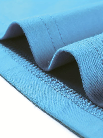 T-shirt infantil de cor sólida, blusa casual de manga curta, t-shirt infantil para o verão.