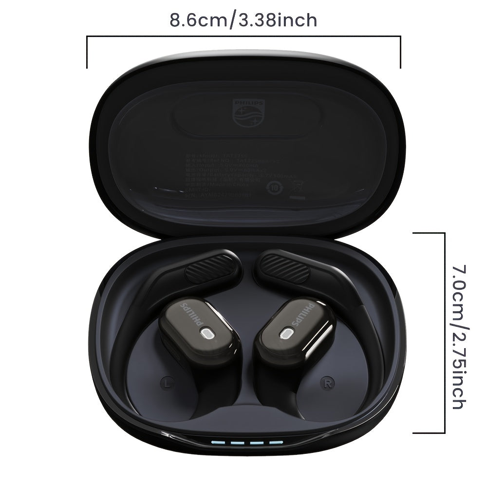 For Philips TAT3759 Over The Ear Wireless Headphones | Premium ENC Noise Cancellation | 500mAh Long-Lasting Battery | 32H Playtime (9H+ Single Earbud Playtime) | Wireless 5.4 | Lightweight ABS Design | Built-in Mic for Calls