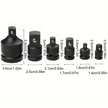 Allsome 6pcs Socket Wrench Set with Ratchet & Breaker - Durable Chrome Vanadium Steel, Includes Toolbox - Perfect for Auto Repair & Construction