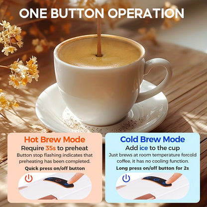 CAFELFFE Multifunctional Capsule Coffee Machine | Italian Espresso Machine | Hot and Cold Use | Quick Heating | Compatible with NES Capsules, DG Capsules, ESEpod | Automatic Coffee Maker for Home and Office | Great Gift for D