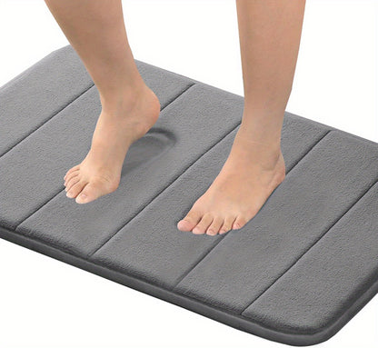 1pc Soft and Comfortable Bathroom Memory Foam Mat with Quick Absorption and Anti-Slip Properties, Bathroom Decor, Bathroom decorations, bath rug, kitchen Area Rugs, Laundry, bedrooom, shower, indoor mat