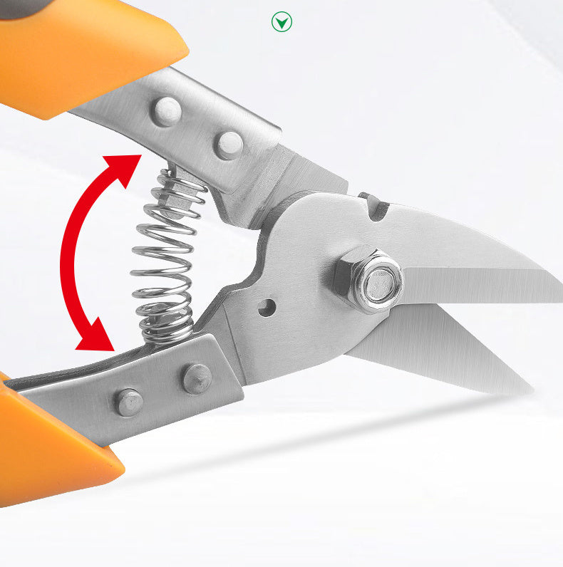 Professional Industrial Shears, JRF Stainless Steel Scissors, Tin Snips For Metal Sheet & PVC Pipe Cutting