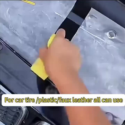 Car Plastic Renovator Wax, 50ml - PU Leather Rejuvenation, Scratch Repair for Car Bumpers and Interiors, Enhances Plastic and Leather Restoration, Prevents Aging and Whitening