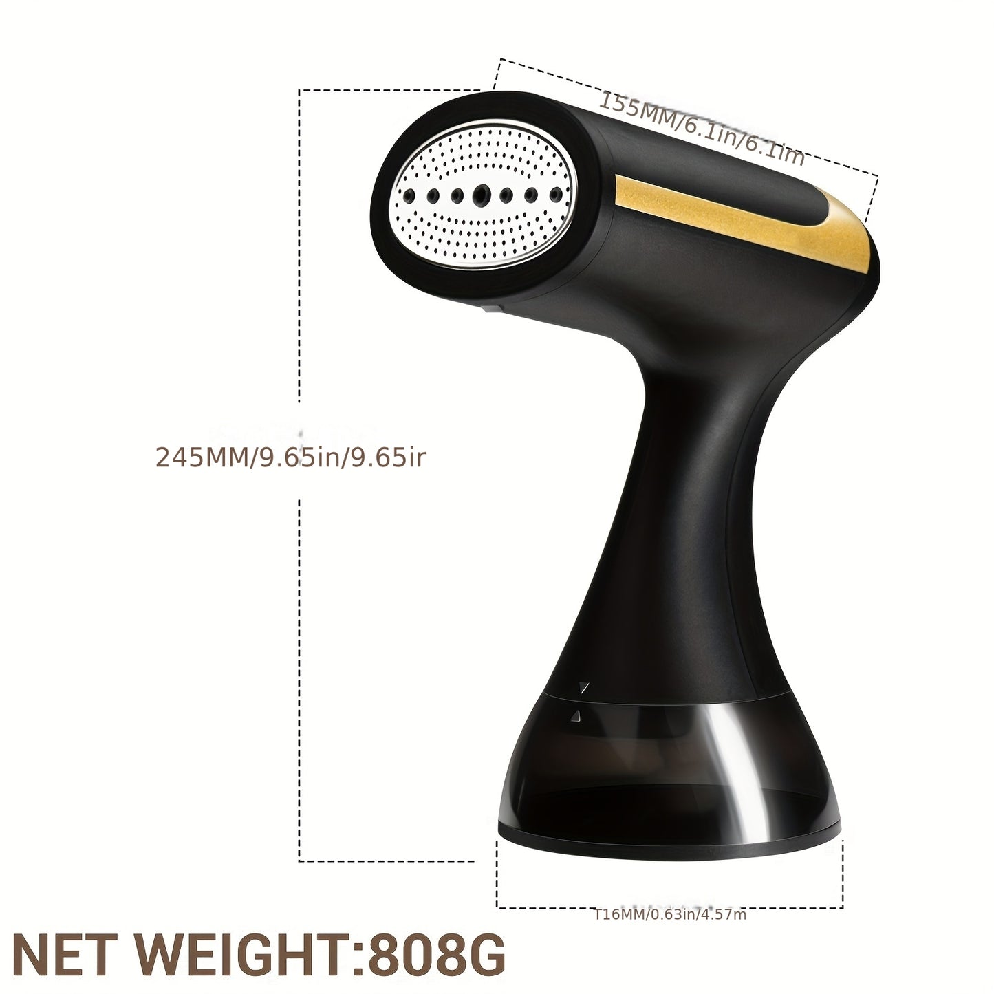 1500W Portable Handheld Steam Iron with 300ml Water Tank - 230V European Plug, Compact & Lightweight for Home Use, No Battery Needed, Ideal for Delicate Fabrics, Garment Steamer, Sleek Design, Durable Construction