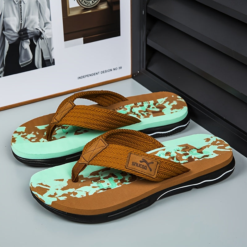 Men's Summer Sandals Outdoor Comfort Flip Flops Lightweight Quick Dry for Beach and Pool