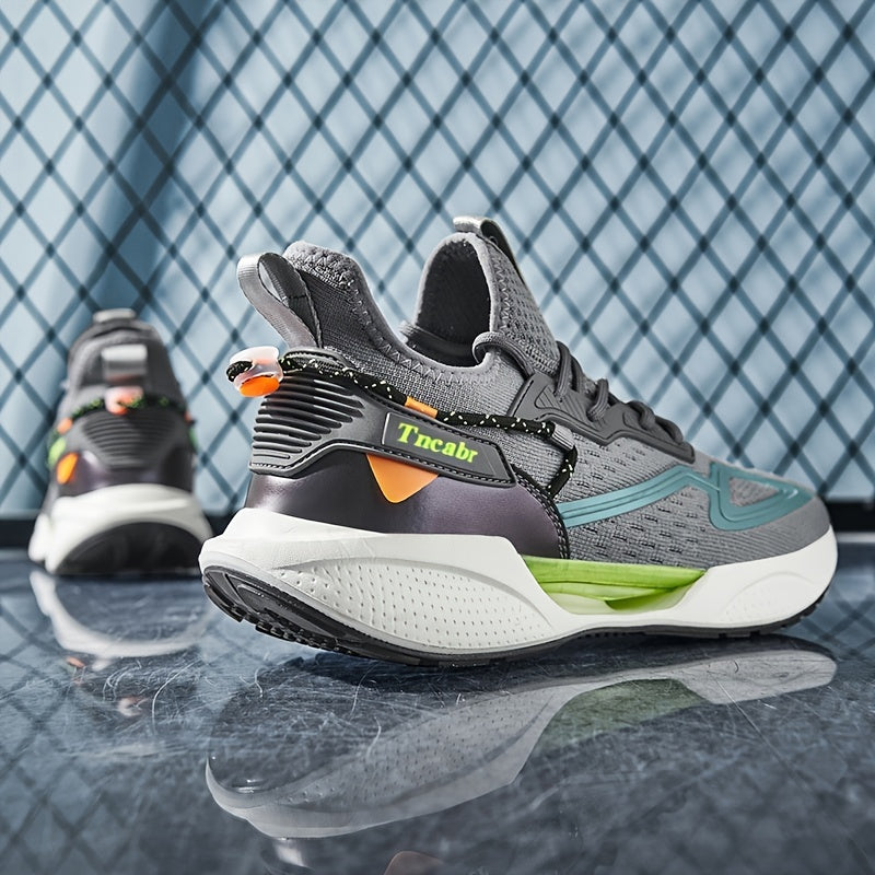 2026 Summer New Knit Men's Casual Shoes, Elastic Shock-Absorbing Athletic Shoes for Students - Trendy and Versatile Running Shoes