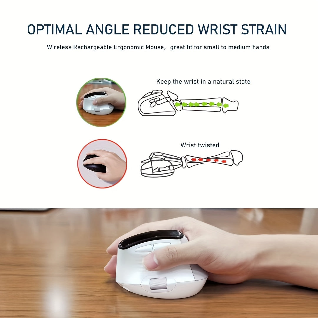 MCPIWOHY Dual Wheel Wireless Wireless Mouse, 2.4GHz, Type-C Wired Triple Mode Connection, Ergonomic Mouse with Screen Display, Rechargeable Optical Mouse