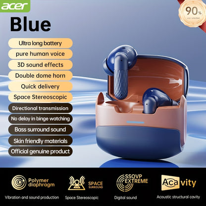 Acer OHR548 Pro Wireless Headphones | Wireless Active Noise Cancelling Headphones | Stereo | Deep Bass | Low Call Latency | Comfortable Wearing (Study/Business/Sports/Gym/Travel) | Compatible with (Mobile Phones/Tablets/Lapto