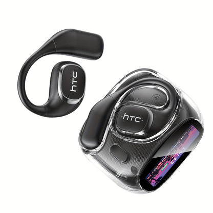 HTC NE11 AI Wireless Translation Headset with 134 Language Support, Instant Interpretation, Panoramic Bass, Noise Reduction, HD Touch Screen, 30-Hour Battery Life, Wireless, USB-C Charging, Lightweight & Ergonomic Design for