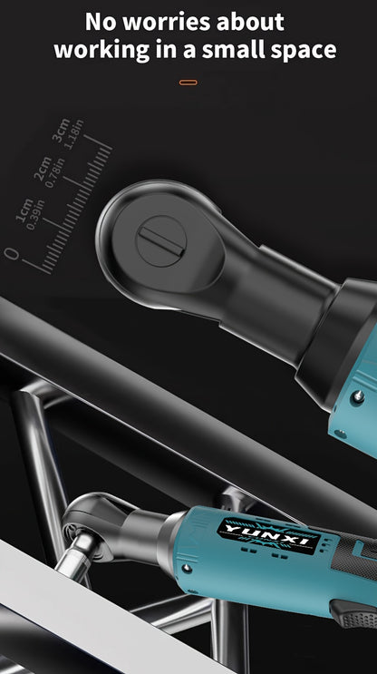 Wireless portable ratchet wrench set, variable speed trigger, electric ratchet wrench, rechargeable car repair tool, suitable for car repair and DIY work, electric ratchet wrench, Vehicle Servicing, Mechanical Work, Ergonomic