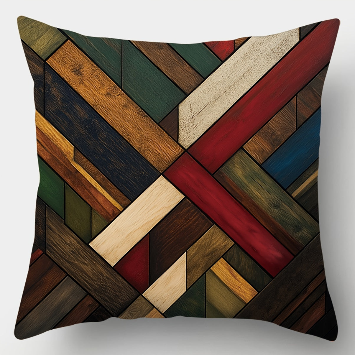 4-Pack Contemporary Geometric Throw Cushion Covers for Sofa, Machine Washable, Printed Zipper Closure, Versatile Room Decor, Woven Polyester Decorative Case Set for Living Room, Bedroom, Patio Furniture