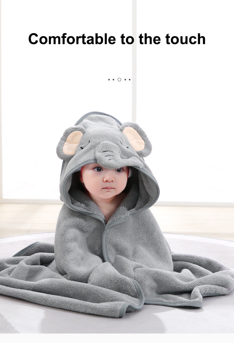 Baby Bath Towel Girl Boy Baby Towel Newborn With Hood Cartoon Coral Fleece Infant Towels Blanket Newborn Baby Bathrobe Infant, Christmas Halloween Gift