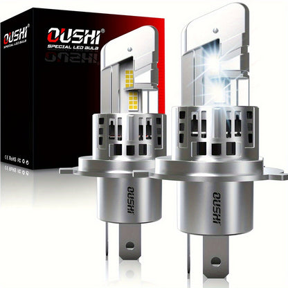 2pcs H4 9003 HB2 LED Headlight Bulbs - 20000LM Super Bright, 12V, High & Low Beam with Fan, White, Fit for Cars, Trucks, SUVs, Motorcycles, Vehicle Lighting Upgrade, Sleek Bulb Design, Durable Construction, Without Battery