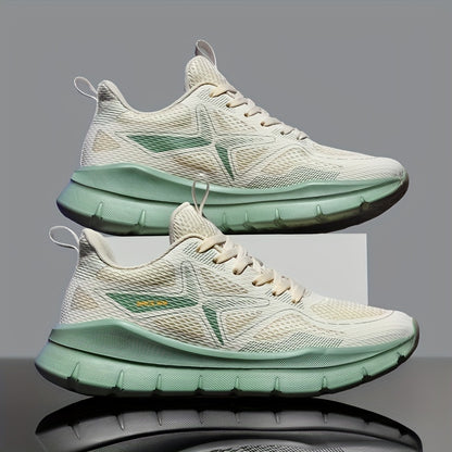 Men's Fashionable Casual All-Match Sports Shoes, Comfortable Trendy Running Sneakers with Cross Training Features, Outdoor Trail Running Shoes, Lace-Up Low-Top Design, Fabric Upper and Lining, MD Sole