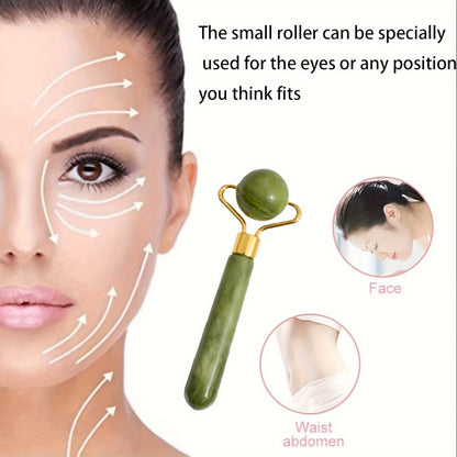 5pcs Luxurious Facial Care Kit - Rejuvenating Ice & Jade Roller, Gua Sha Tool, Soft Silicone Brush for Glowing Skin, Eye Massage, and Relaxation - Fragrance-Free, Battery-Free, Easy to Use, and Portable