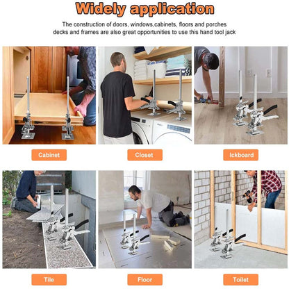 2pcs 7.5 Inch Multifunctional Furniture Lifter, Labor-saving Arm Jack, Suitable For Installing Cabinets And Door Panel Lifting, Load Capacity 220 Lbs, Manual Lifting Height 3.9 Inches